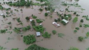 flooded city of Beira, Mozambique after Cyclone Idai
